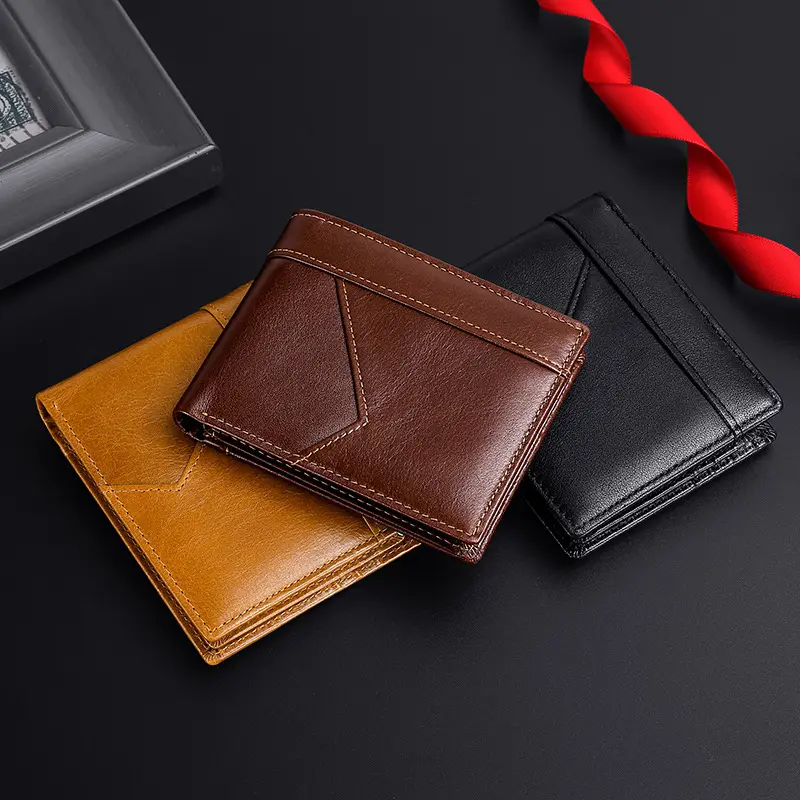 Premium Bison Denim Genuine Leather Rfid Mens Wallet Shopick