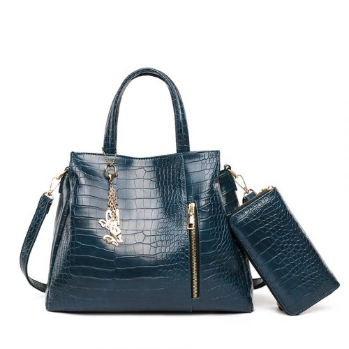 Retro Alligator Pattern Luxury  Women Bag Luxury 2 Set Handbag - Image 10