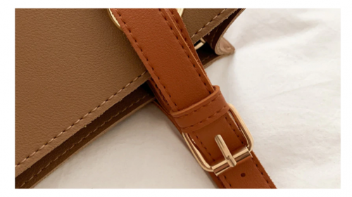 Retro PU Leather Minimalistic Large Capacity Ladies Handbag - Image 4