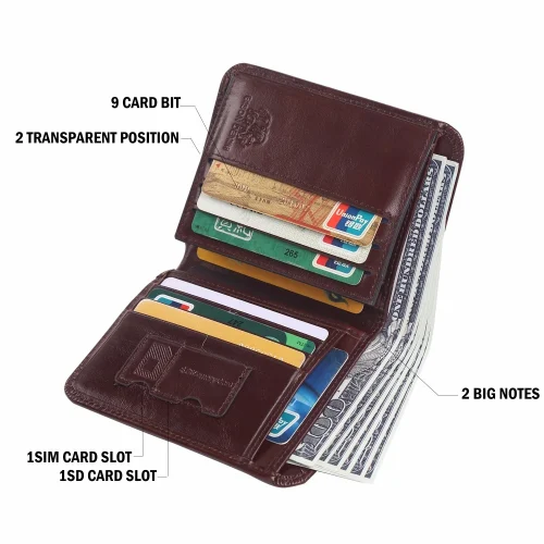 Bison Denim N4361 Genuine cowhide Leather RFID anti-theft Men’s Wallet - Image 7