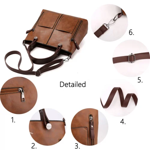 Daishu Vintage Ladies Casual tote Handbag - Image 4