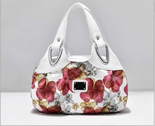 QIAOSANSAN Designer 2022 New Design plain and Floral Handbag - Image 4