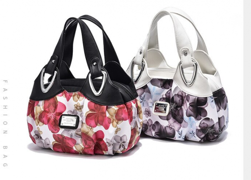 QIAOSANSAN Designer 2022 New Design plain and Floral Handbag - Image 5