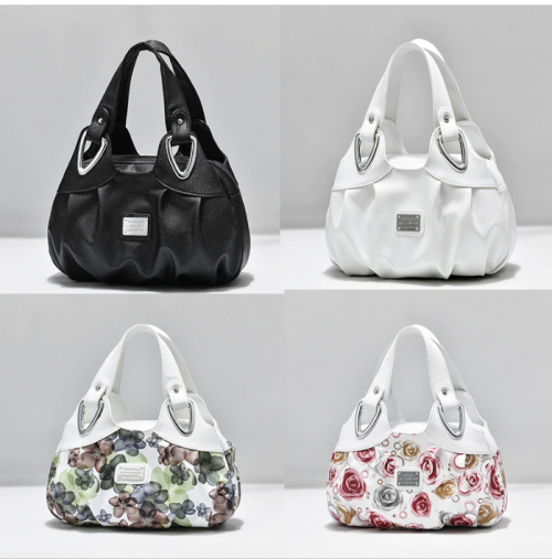 QIAOSANSAN Designer 2022 New Design plain and Floral Handbag - Image 8