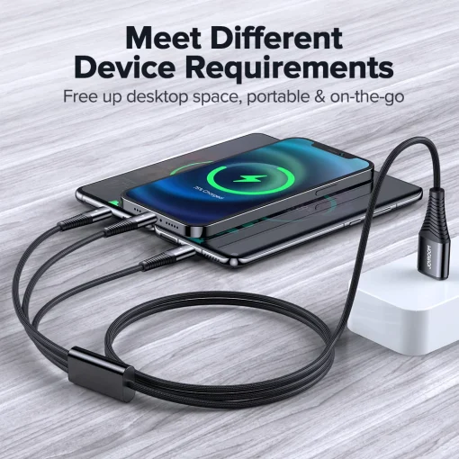 Premium Joyroom 3in1 3A Fast ChargingUSB Cable - Image 2