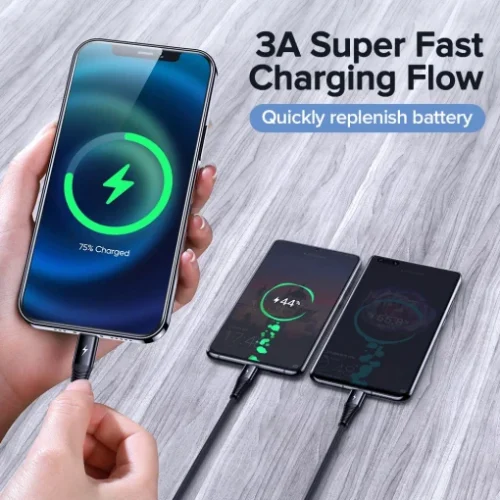 Premium Joyroom 3in1  3A  Fast ChargingUSB Cable - Image 5