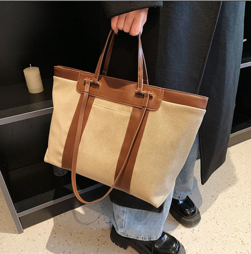 FASHION VINTAGE Premium New Arrivals Simplicity Quality Linen And Large Capacity Handbag