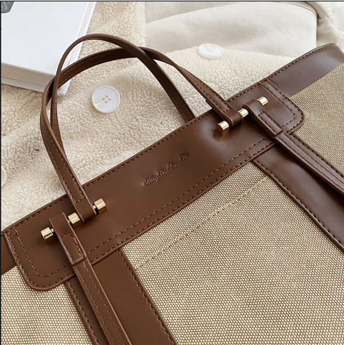 FASHION VINTAGE Premium New Arrivals Simplicity Quality Linen And Large Capacity Handbag - Image 11