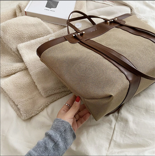 FASHION VINTAGE Premium New Arrivals Simplicity Quality Linen And Large Capacity Handbag - Image 8
