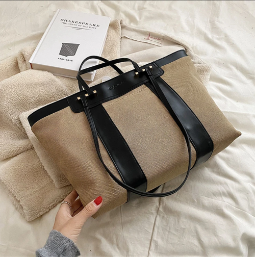 FASHION VINTAGE Premium New Arrivals Simplicity Quality Linen And Large Capacity Handbag - Image 2