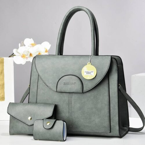 Xiualisa Versatile Ladies 3PC Leather Handbag - Image 4