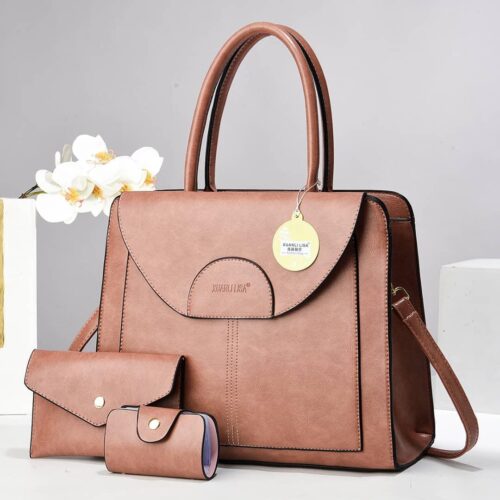 Xiualisa Versatile Ladies 3PC Leather Handbag - Image 3