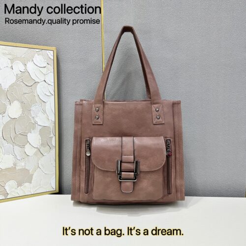 Veromandy Ladies Large Capacity Pu Leather Handbag - Image 5