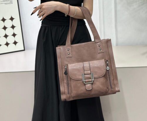 Veromandy Ladies Large Capacity Pu Leather Handbag - Image 11