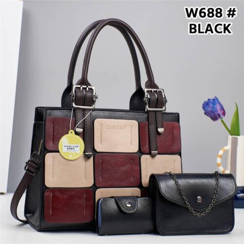 Xiualisa2 Versatile Ladies 3PC Leather Handbag - Image 5