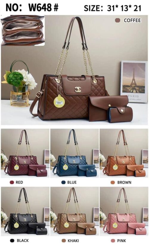 Premium Chainy 3PC New Arrival Medium Capacity Handbag - Image 8