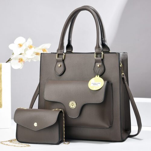 New Arrival 2pc Decorati Premium Leather and Quality Handbag - Image 3