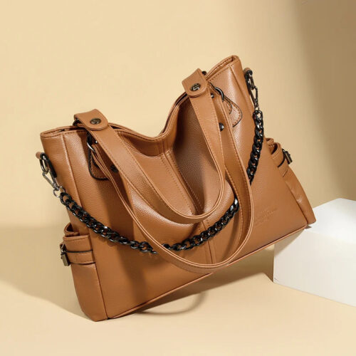 Daishu Premium Ladies Chainlink Versatile PU Leather Handbag