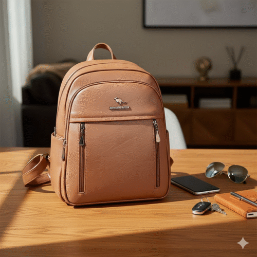 Velanni Everyday Ladies PU Leather Backpack - Image 4