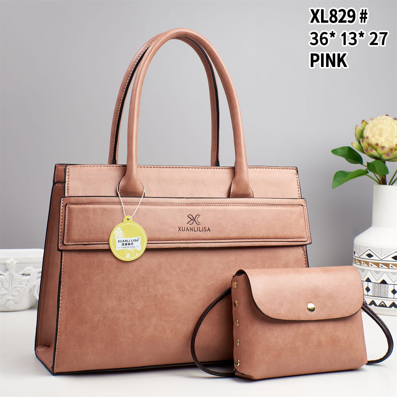 Xiualisa3 Versatile Ladies 2PC Leather Handbag - Image 7