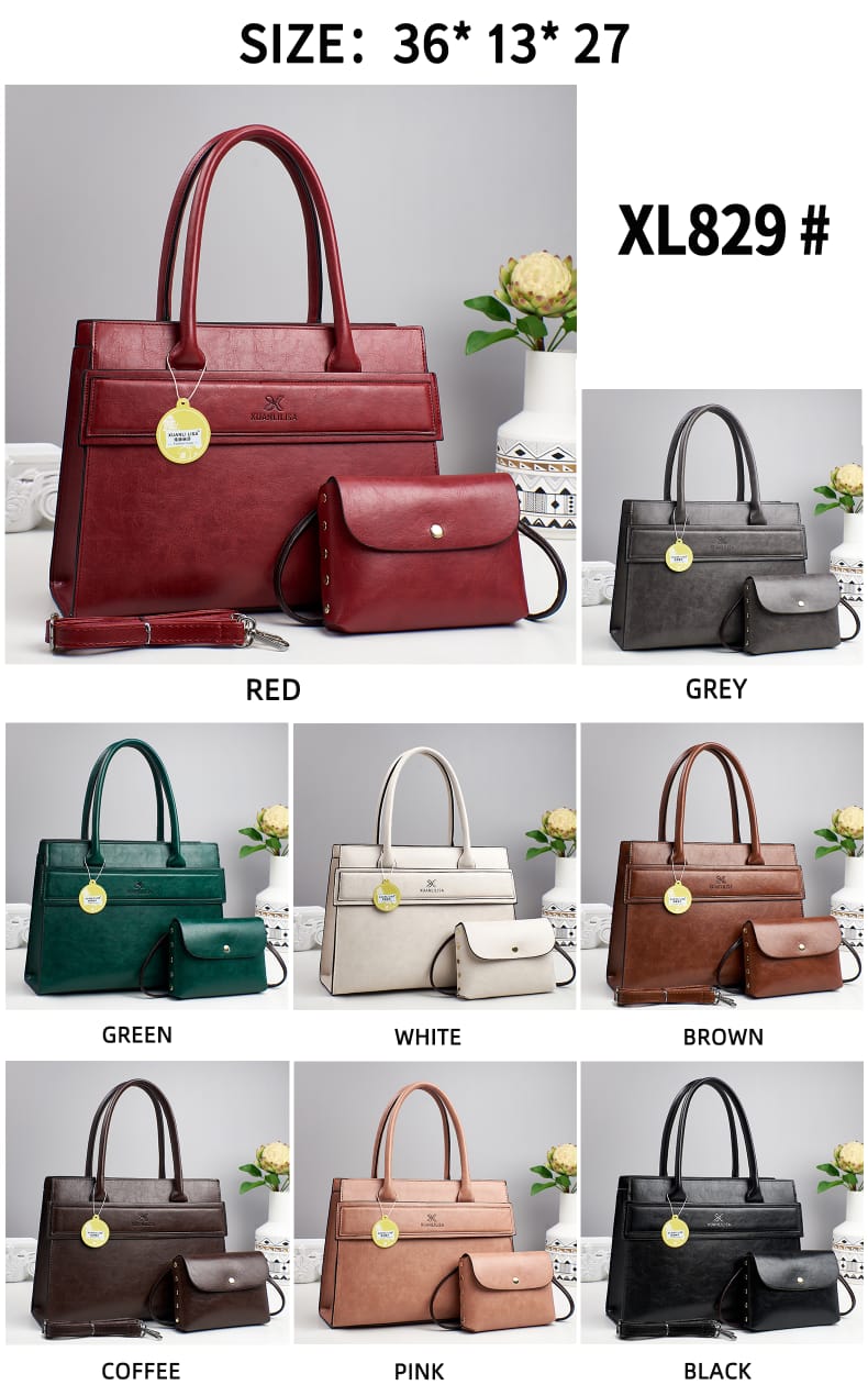 Xiualisa3 Versatile Ladies 2PC Leather Handbag - Image 2