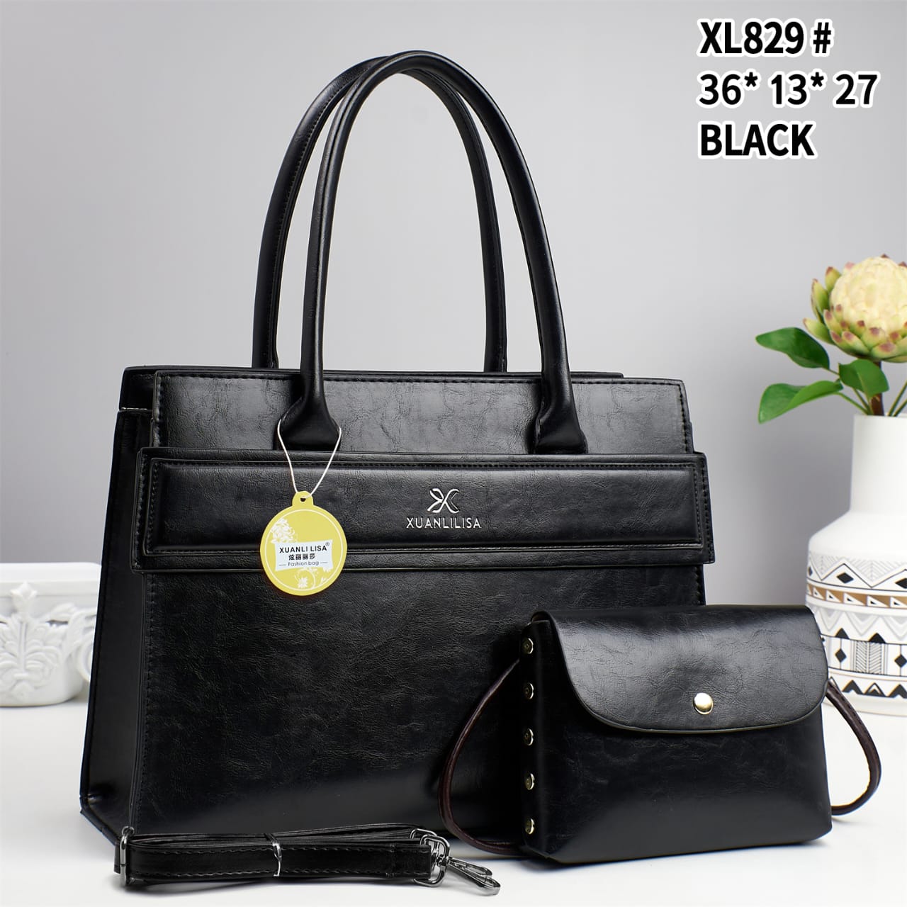 Xiualisa3 Versatile Ladies 2PC Leather Handbag - Image 4