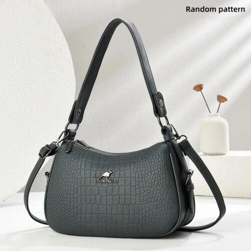 Premium Amber Grace Classic Croco-Textured Ladies Sling Bag - Image 4