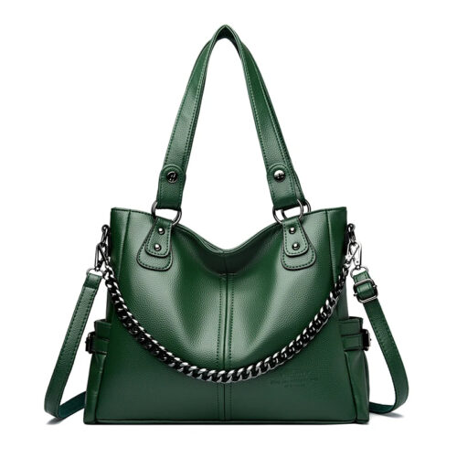 Daishu Premium Ladies Chainlink Versatile PU Leather Handbag - Image 9