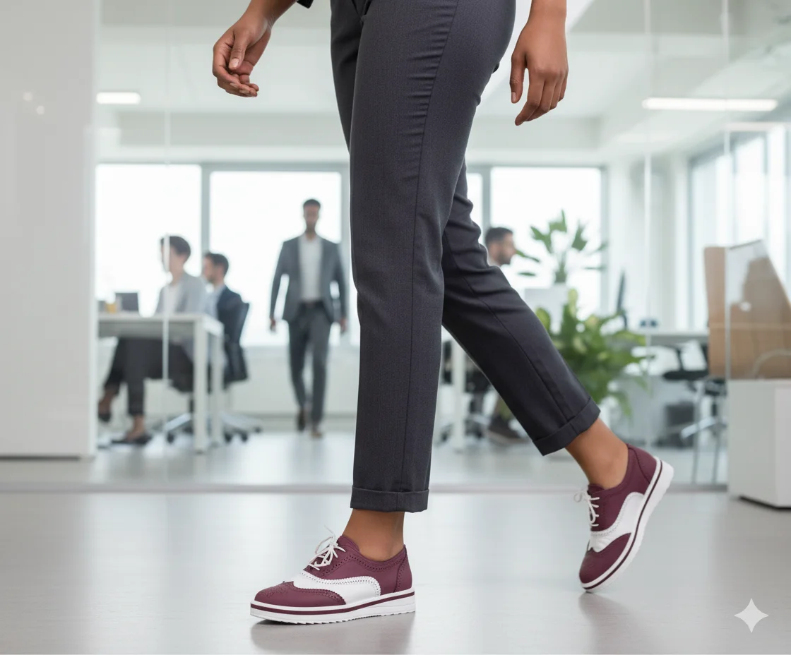 Premium Maven Elegant Ladies Leather Brogues - Image 7