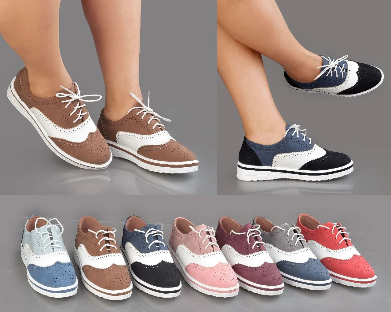 Premium Maven Elegant Ladies Leather Brogues - Image 10