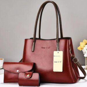 Premium New Arrivals Noir Grace Luxury 3pc Medium Handbag