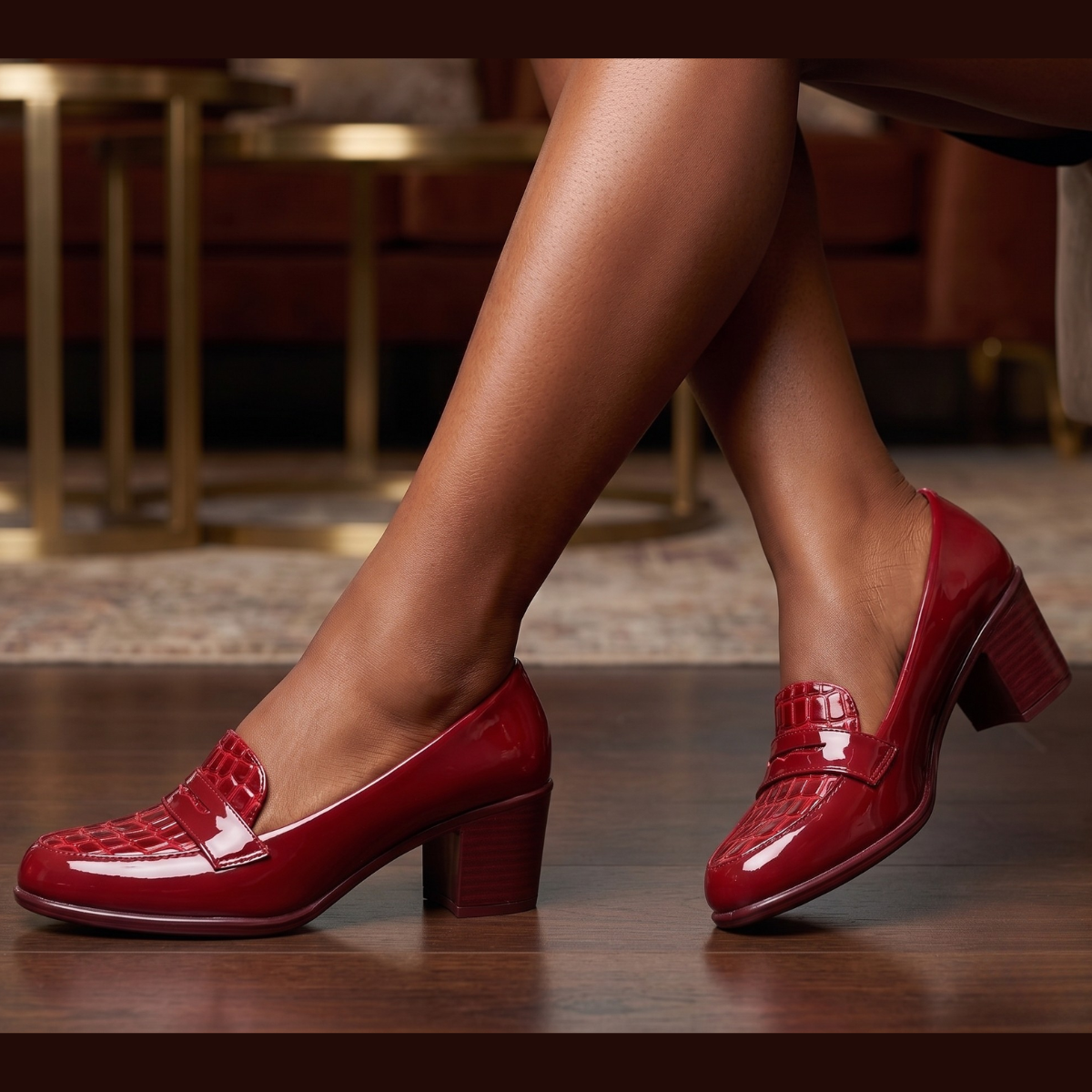 New Arrivals Premium Majesty Textured Block Heels - Image 8