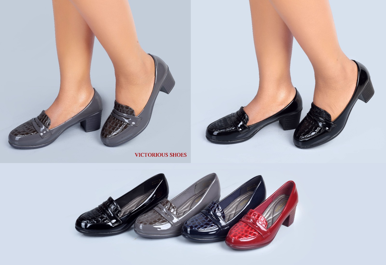 New Arrivals Premium Majesty Textured Block Heels - Image 4