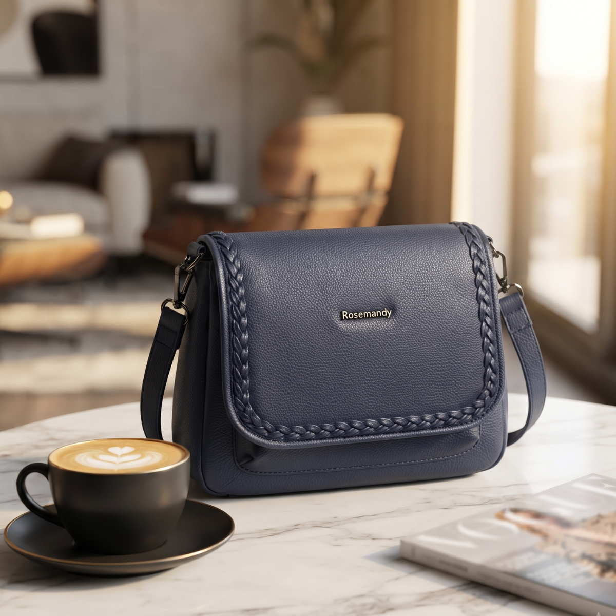 Korean3 Plain Design New Arrival Quality Design Sling Bag - Image 5