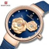 NAVIFORCE 5013 Signature Series: 3D Floral Elegance Women’s Timepiece