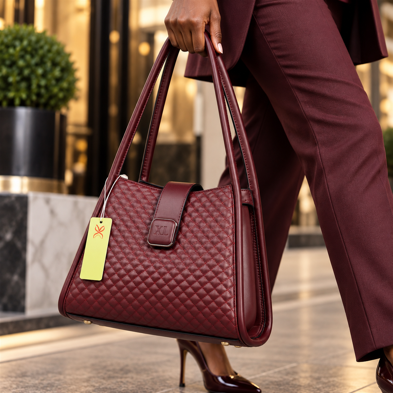 New Premium Elara Quilted Tote New Arrivals Handbag - Image 2