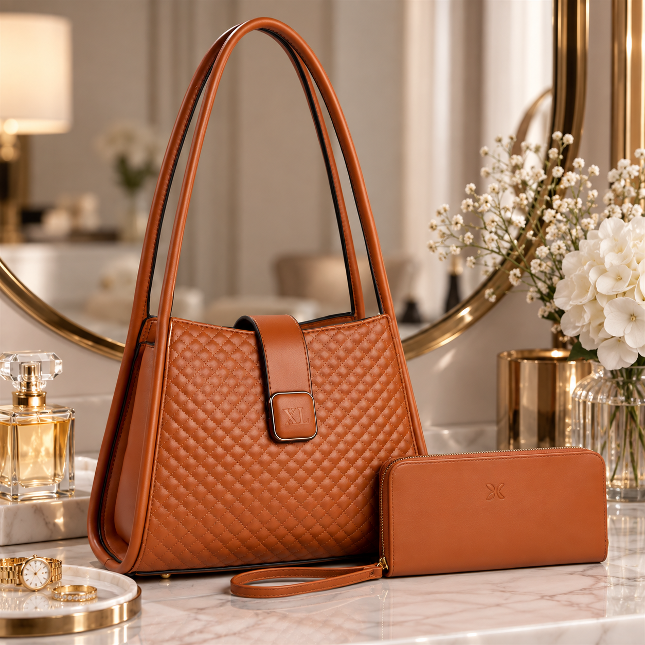 New Premium Elara Quilted Tote New Arrivals Handbag - Image 8
