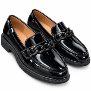 Vellique™ Gloss Chain Loafers.