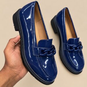 Vellique™ Gloss Chain Loafers. - Image 3